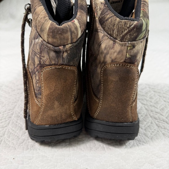 Rocky Kid's 7 Inch Outdoor Camo Brown Waterproof Camo Boots Size US 4M - Picture 9 of 10